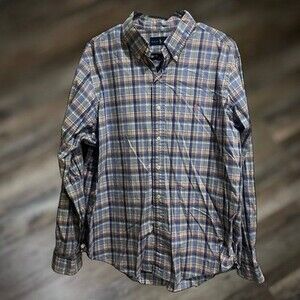 Polo Ralph Lauren Men's Plaid Long Sleeve Button Down XL Shirt - Cotton